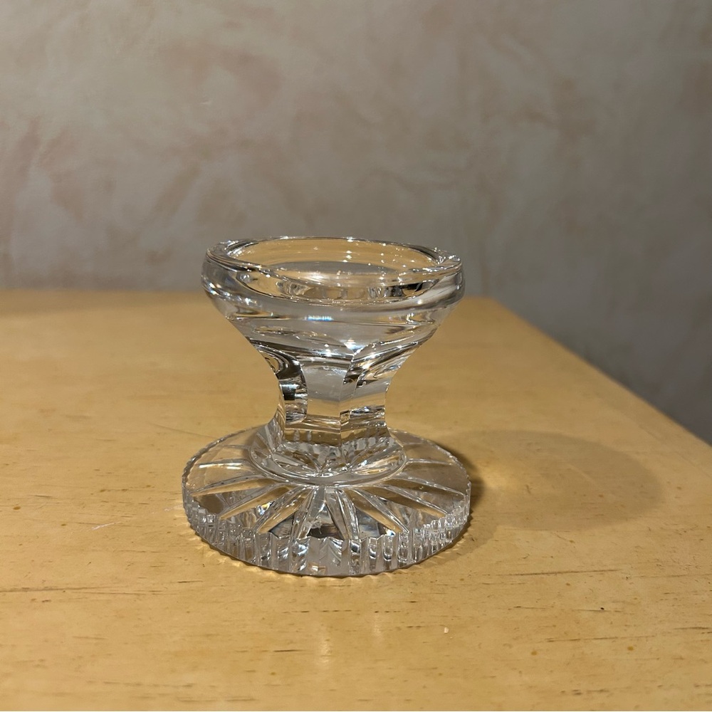 Waterford crystal votive or tea light candleholder gothic style